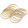 Oro Laminado Semanario Bangle, Gold Filled Style Polished, Tricolor, 07.252.0075.1.05 (05 MM Thickness, Size 5 (2.50 Diameter))