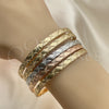 Oro Laminado Semanario Bangle, Gold Filled Style Polished, Tricolor, 07.252.0075.1.06 (05 MM Thickness, Size 6 (2.75 Diameter))