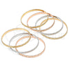 Oro Laminado Semanario Bangle, Gold Filled Style Polished, Tricolor, 07.252.0075.1.06 (05 MM Thickness, Size 6 (2.75 Diameter))
