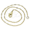 Oro Laminado Basic Anklet, Gold Filled Style Polished, Golden Finish, 04.213.0226.11 (02 MM Thickness, 11 Inches Length)