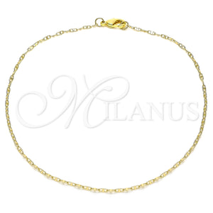 Gold Filled Anklet — Basic Anklet Polished 04. 02 MM Thickness 11 — main product view — SKU 143699 | Oro Laminado tobillera — básico Anklet pulido 04. 02 MM Thickness 11 — SKU 143699