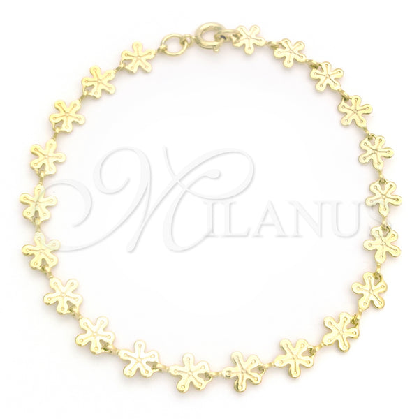Gold Filled Bracelet — Fancy Bracelet Flower Design Polished 03.09. 04 MM — main product view — SKU 143717 | Oro Laminado brazalete — elegante Bracelet flor diseño pulido 03.09. 04 MM — SKU 143717