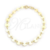 Oro Laminado Fancy Bracelet, Gold Filled Style Polished, Golden Finish, 03.09.0085.07 (04 MM Thickness, 7 Inches Length)