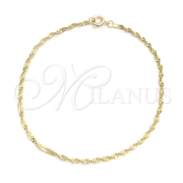 Gold Filled Bracelet — Fancy Bracelet Twist Design Polished 03.09. 02 MM — main product view — SKU 143756 | Oro Laminado brazalete — elegante Bracelet Twist diseño pulido 03.09. 02 MM — SKU 143756