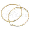 Oro Laminado Extra Large Hoop, Gold Filled Style Diamond Cutting Finish, Golden Finish, 02.213.0238.70