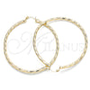 Oro Laminado Large Hoop, Gold Filled Style Diamond Cutting Finish, Golden Finish, 02.213.0240.60