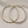 Oro Laminado Large Hoop, Gold Filled Style Diamond Cutting Finish, Golden Finish, 02.213.0240.60