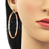 Oro Laminado Large Hoop, Gold Filled Style Polished, Tricolor, 5.134.018.1.60