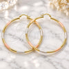 Oro Laminado Large Hoop, Gold Filled Style Polished, Tricolor, 5.134.018.1.60
