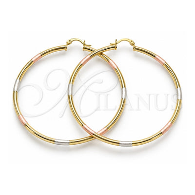 Oro Laminado Extra Large Hoop, Gold Filled Style Polished, Tricolor, 5.134.016.1.70