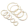 Oro Laminado Medium Hoop, Gold Filled Style Polished, Tricolor, 5.134.024.2.30