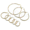Oro Laminado Medium Hoop, Gold Filled Style Diamond Cutting Finish, Tricolor, 02.213.0155.1.30