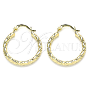 Gold Filled Hoop Earrings — Small Hoop Diamond Cutting 02. — main product view — SKU 143799 | Oro Laminado aretes de aro — Small Hoop Diamond Cutting 02. — SKU 143799