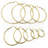 Oro Laminado Medium Hoop, Gold Filled Style Hollow Design, Diamond Cutting Finish, Golden Finish, 02.213.0243.1.30