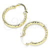 Oro Laminado Small Hoop, Gold Filled Style Diamond Cutting Finish, Golden Finish, 02.213.0243.1.25