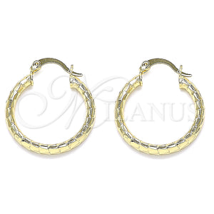 Gold Filled Hoop Earrings — Small Hoop Diamond Cutting 02. — main product view — SKU 143804 | Oro Laminado aretes de aro — Small Hoop Diamond Cutting 02. — SKU 143804
