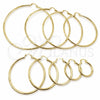 Oro Laminado Small Hoop, Gold Filled Style Hollow Design, Diamond Cutting Finish, Golden Finish, 02.213.0243.1.25