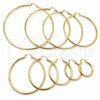 Oro Laminado Small Hoop, Gold Filled Style Hollow Design, Diamond Cutting Finish, Golden Finish, 02.213.0243.1.25