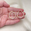 Oro Laminado Small Hoop, Gold Filled Style Diamond Cutting Finish, Tricolor, 02.213.0244.25