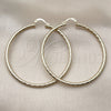 Oro Laminado Large Hoop, Gold Filled Style Diamond Cutting Finish, Golden Finish, 02.213.0245.1.60
