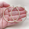 Oro Laminado Large Hoop, Gold Filled Style Diamond Cutting Finish, Golden Finish, 02.213.0245.1.60