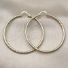 Oro Laminado Large Hoop, Gold Filled Style Diamond Cutting Finish, Golden Finish, 02.213.0245.1.60