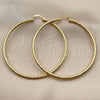 Oro Laminado Extra Large Hoop, Gold Filled Style Diamond Cutting Finish, Golden Finish, 02.213.0245.1.70