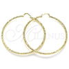 Oro Laminado Extra Large Hoop, Gold Filled Style Diamond Cutting Finish, Golden Finish, 02.213.0245.1.70