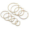 Oro Laminado Large Hoop, Gold Filled Style Hollow Design, Diamond Cutting Finish, Tricolor, 02.213.0245.60