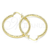 Oro Laminado Medium Hoop, Gold Filled Style Diamond Cutting Finish, Golden Finish, 02.213.0246.1.40
