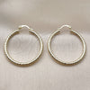 Oro Laminado Medium Hoop, Gold Filled Style Diamond Cutting Finish, Golden Finish, 02.213.0246.1.40