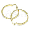 Oro Laminado Medium Hoop, Gold Filled Style Hollow Design, Diamond Cutting Finish, Golden Finish, 02.213.0246.1.40