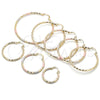 Oro Laminado Large Hoop, Gold Filled Style Diamond Cutting Finish, Tricolor, 02.213.0156.1.50