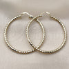 Oro Laminado Large Hoop, Gold Filled Style Diamond Cutting Finish, Golden Finish, 02.213.0156.50