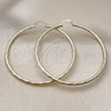Oro Laminado Extra Large Hoop, Gold Filled Style Diamond Cutting Finish, Golden Finish, 02.213.0152.70