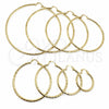 Oro Laminado Medium Hoop, Gold Filled Style Diamond Cutting Finish, Golden Finish, 02.213.0150.30