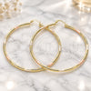 Oro Laminado Extra Large Hoop, Gold Filled Style Diamond Cutting Finish, Tricolor, 02.213.0152.1.70