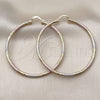 Oro Laminado Large Hoop, Gold Filled Style Diamond Cutting Finish, Tricolor, 02.213.0247.60