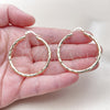Oro Laminado Medium Hoop, Gold Filled Style Diamond Cutting Finish, Golden Finish, 02.213.0248.1.40