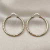 Oro Laminado Medium Hoop, Gold Filled Style Diamond Cutting Finish, Golden Finish, 02.213.0248.1.40