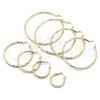 Oro Laminado Large Hoop, Gold Filled Style Diamond Cutting Finish, Tricolor, 02.213.0248.60