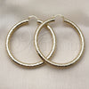 Oro Laminado Large Hoop, Gold Filled Style Hollow Design, Diamond Cutting Finish, Golden Finish, 02.213.0227.60