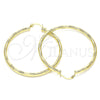 Oro Laminado Large Hoop, Gold Filled Style Hollow Design, Diamond Cutting Finish, Golden Finish, 02.213.0153.50