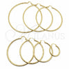 Oro Laminado Large Hoop, Gold Filled Style Hollow Design, Diamond Cutting Finish, Golden Finish, 02.213.0153.50