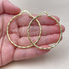 Oro Laminado Large Hoop, Gold Filled Style Diamond Cutting Finish, Golden Finish, 02.213.0249.1.50