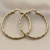 Oro Laminado Large Hoop, Gold Filled Style Diamond Cutting Finish, Golden Finish, 02.213.0249.1.50