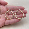 Oro Laminado Medium Hoop, Gold Filled Style Diamond Cutting Finish, Golden Finish, 02.213.0151.30