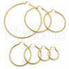 Oro Laminado Medium Hoop, Gold Filled Style Diamond Cutting Finish, Golden Finish, 02.213.0151.30