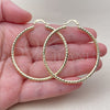 Oro Laminado Large Hoop, Gold Filled Style Diamond Cutting Finish, Golden Finish, 02.213.0252.50