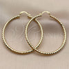 Oro Laminado Large Hoop, Gold Filled Style Diamond Cutting Finish, Golden Finish, 02.213.0252.50